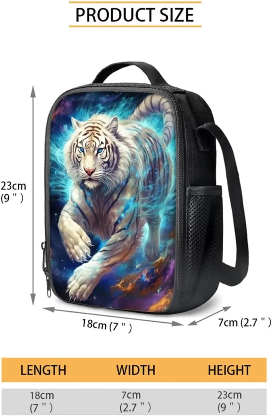 Cool Tiger 2Th Grade Backpack for Boys Backpack and Lunch Bag Pencil Case Water Bottle Sleeve Set for Boys Ideal for Students Go To School Extracurricular Activities