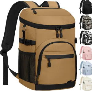 Cooler Backpack 35 Cans Soft Backpack Coolers Insulated Leak Proof Beach Cooler Bag for Men Women Waterproof Ice Chest Backpack Lunch Camping Hiking Picnic Travel Cooler Bags