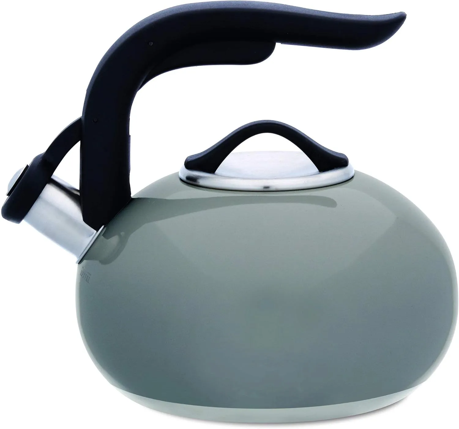 Copco Arc Stainless Steel Tea Kettle, 1.8-Quart, Light Gray