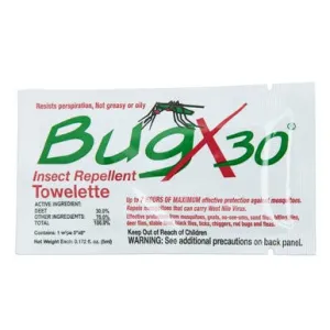 Coretex BugX30 Deet Insect Repellent Towelettes 300/Case 12643
