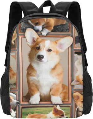 Corgi Carry on Backpack, Extra Large Travel Backpack Work Bag for Men and Women, Water Resistant Lightweight Daypack for Flight 40L