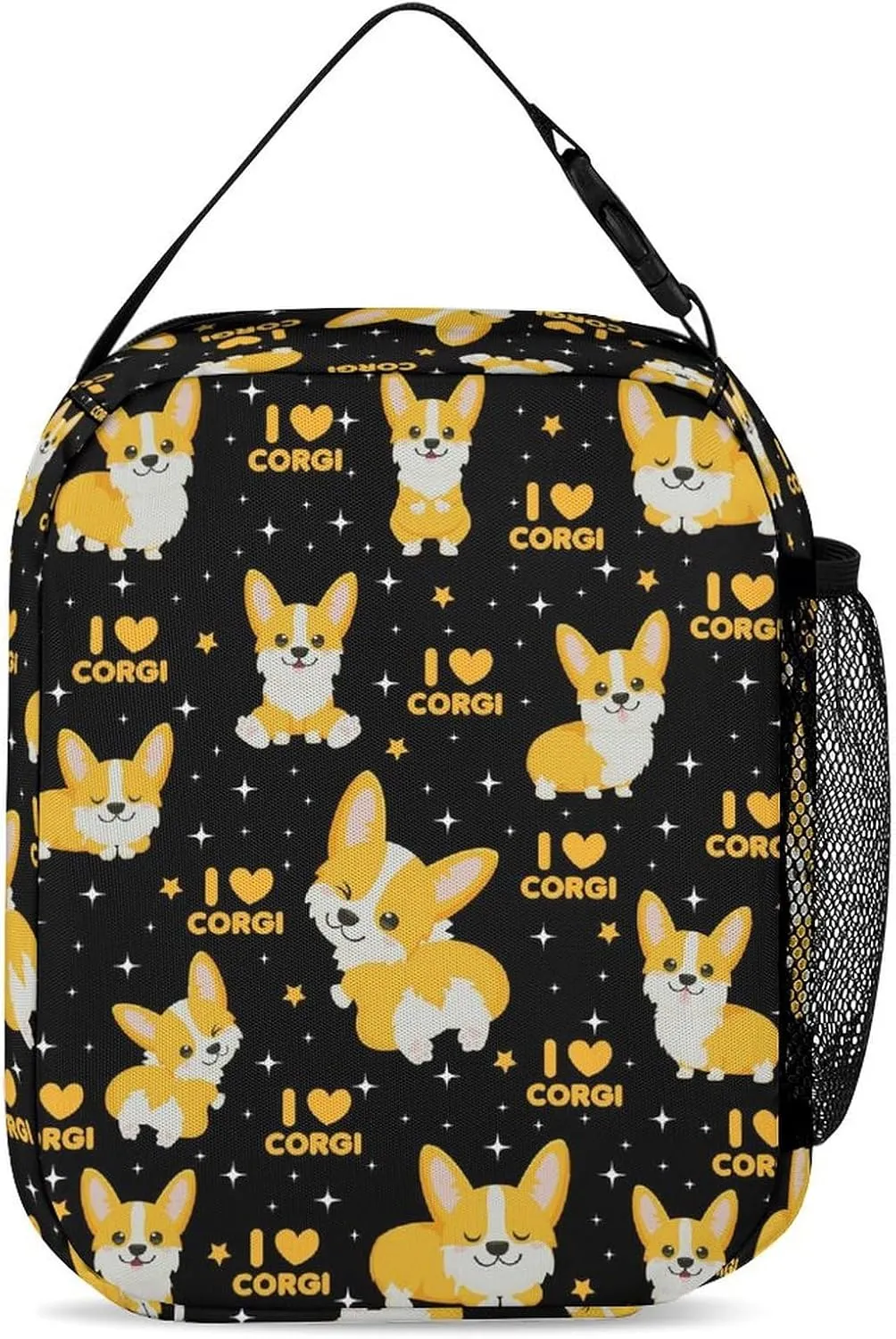 Corgi Dog Backpack with Lunch Box & Pencil Case for Kids Girls Boys School, 16 Inch Cute Corgi Dogs Bookbag, School Backpack for Students Children, Lightweight, Large Capacity