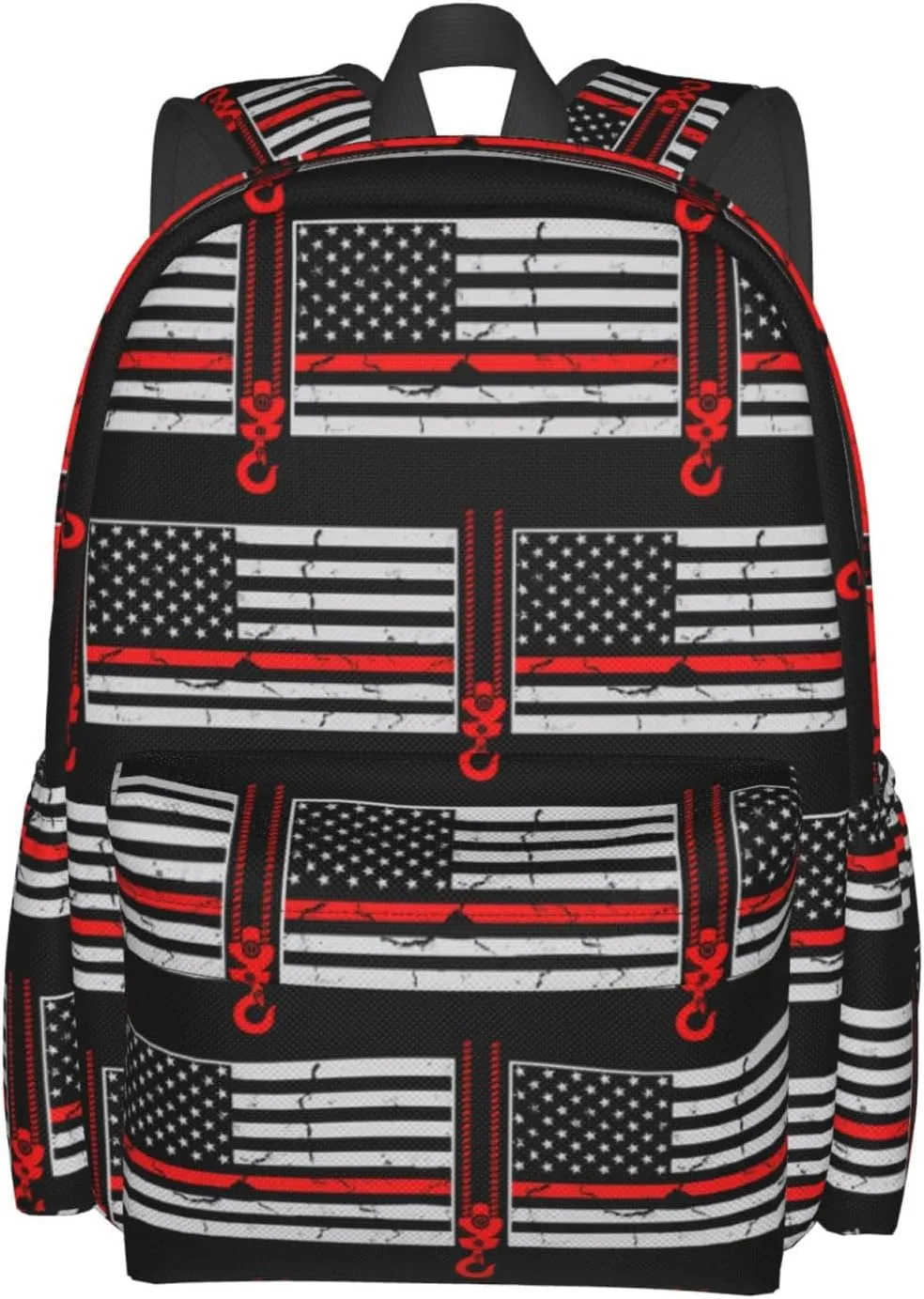 Crane Operator American Flag Backpack Large Capacity Backpack Lightweight Double Shoulder Bag For Women Men Travel