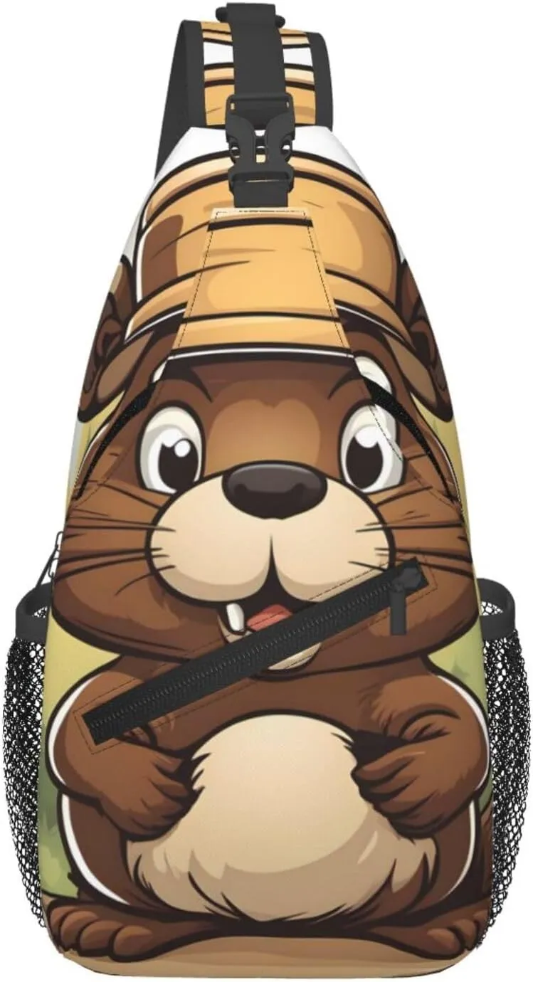 Cross Chest Bag Diagonally - Quality, Durable, and Spacious Shoulder Bag for Men and Women Naughty Beaver Prints