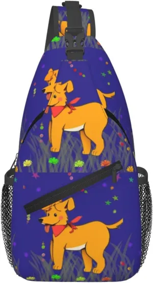 Cross Chest Bag Diagonally - Quality, Durable, and Spacious Shoulder Bag for Men and Women Spitting tongue cartoon dog Prints