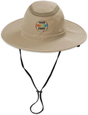 Custom Embroidered Brim Hat Add Your Design Logo Adjustable UPF 30  Travel Fishing Sun Hats