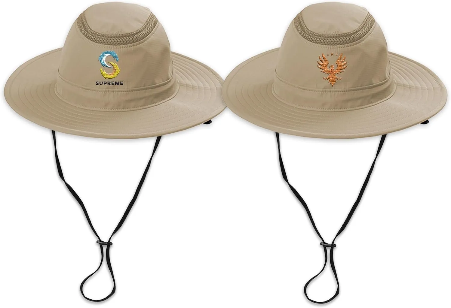Custom Embroidered Brim Hat Add Your Design Logo Adjustable UPF 30  Travel Fishing Sun Hats