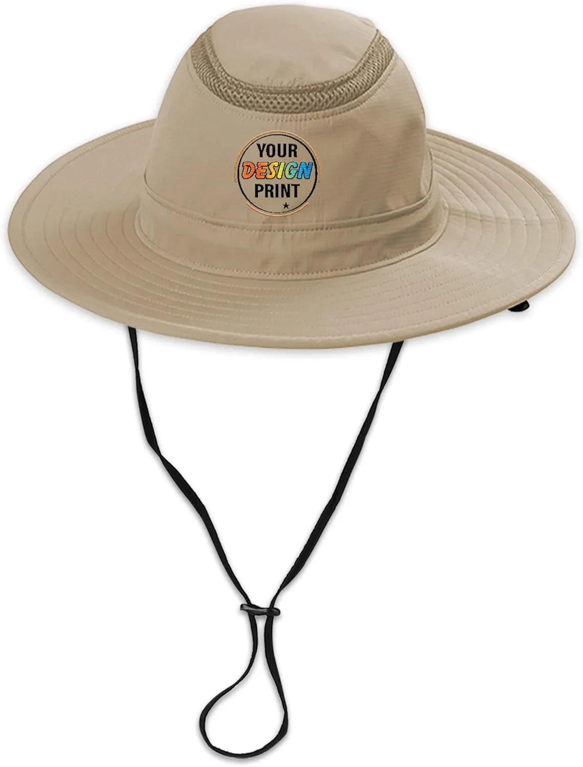 Custom Embroidered Brim Hat Add Your Design Logo Adjustable UPF 30  Travel Fishing Sun Hats