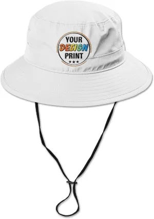 Custom Embroidered Bucket Hat Add Your Text Design Logo Adjustable UPF 30  Travel Fishing Sun Hats