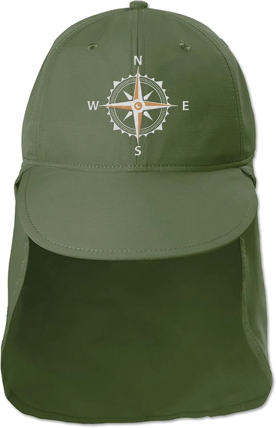 Custom Embroidered Sun Hat Ear&Neck Flap Adjustable UPF 30  UV Protection Hiking Safari Fishing Hats for Women and Men