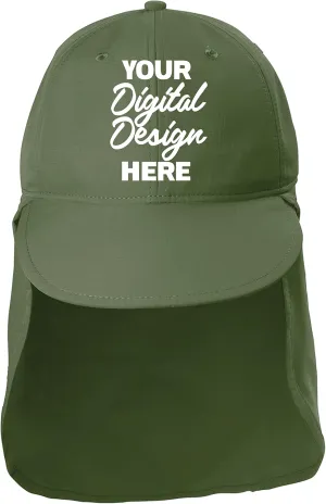 Custom Embroidered Sun Hat Ear&Neck Flap Adjustable UPF 30  UV Protection Hiking Safari Fishing Hats for Women and Men