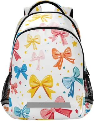 Cute Bow Tie Design Waterproof Backpack - Casual Outdoor Sports Daypack with Ergonomic Shoulder Straps#417
