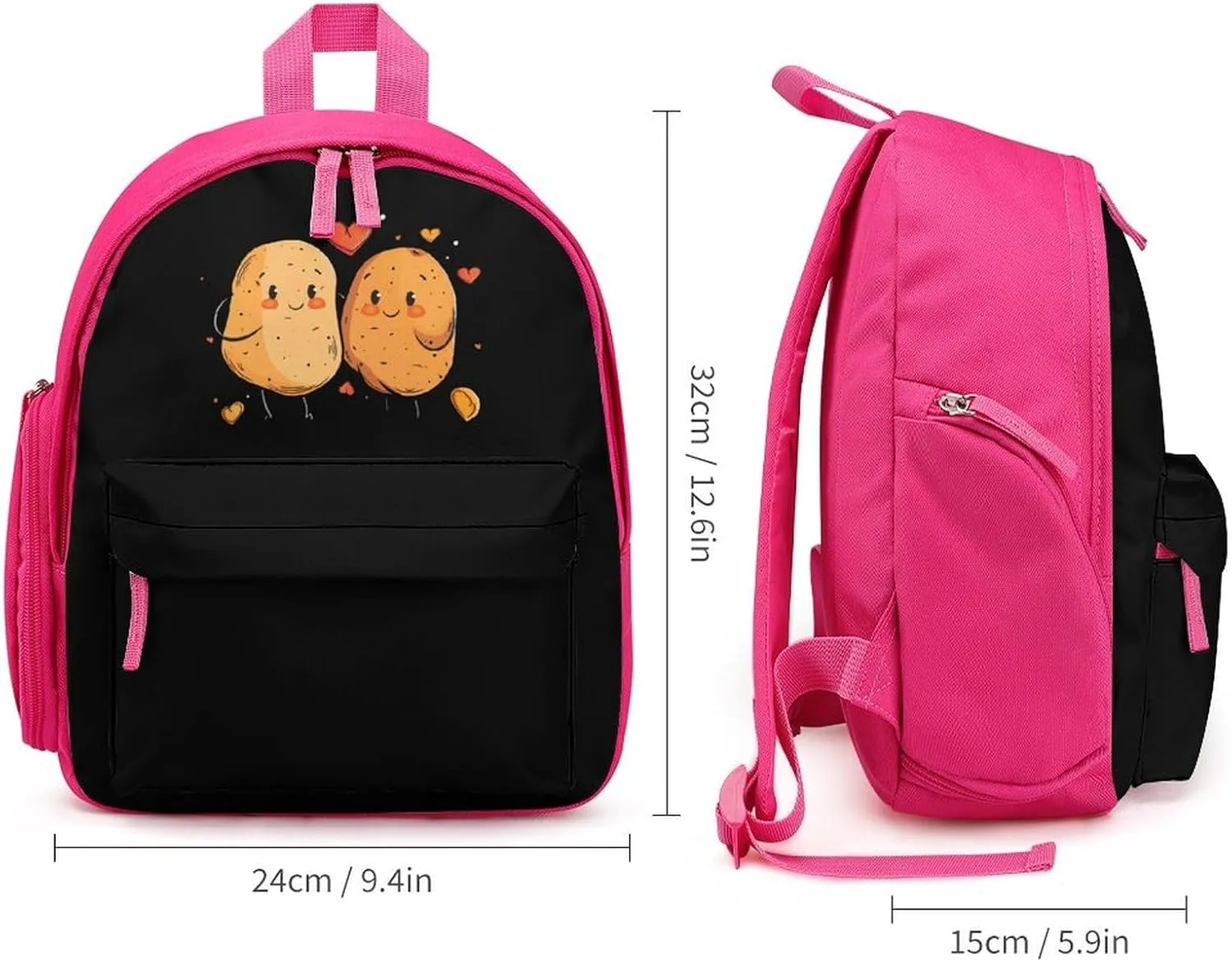 Cute Potatoes Mini Backpack Cute Shoulder Bag Lightweight Daypack for Travel Picnic Camping