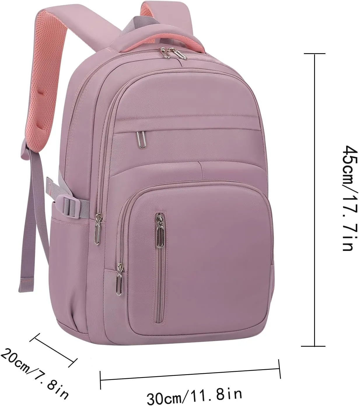 Cute School Backpack for Women Men Casual Travel Laptop Backpack Aesthetic Lightweight College Bookbags for Kids(Purple)