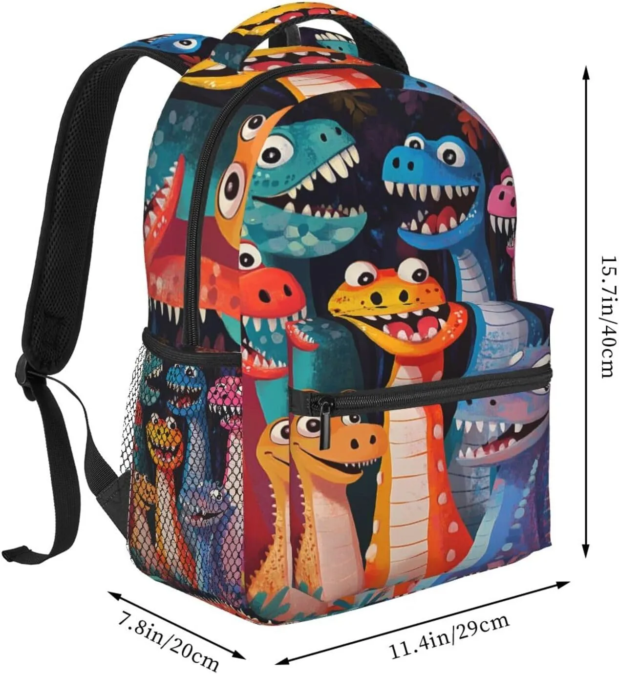 Cute Smiling Dino Practical Backpack For Trekking Men/Male Women/Female