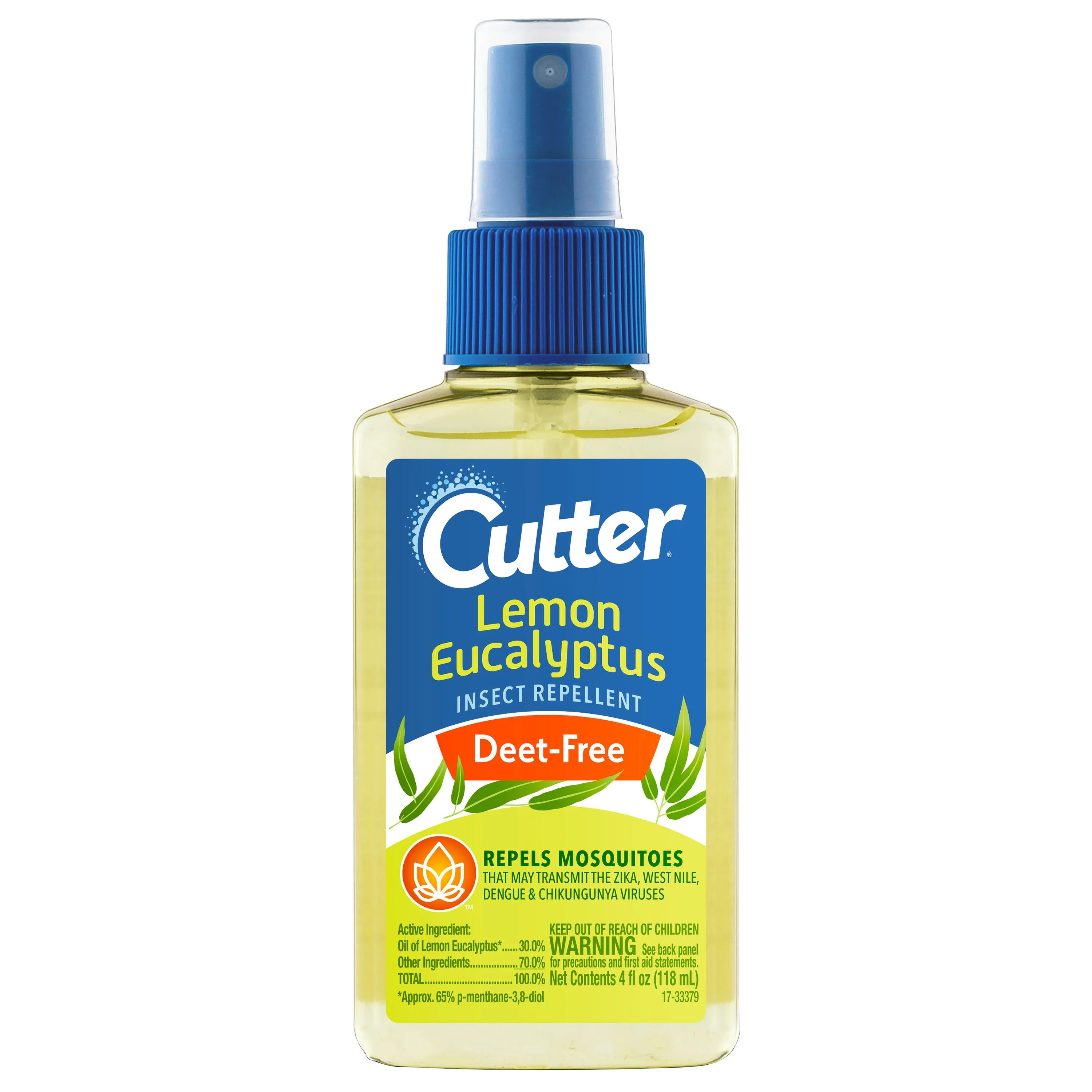 Cutter Lemon Eucalyptus Insect Repellent 4oz Pump Spray