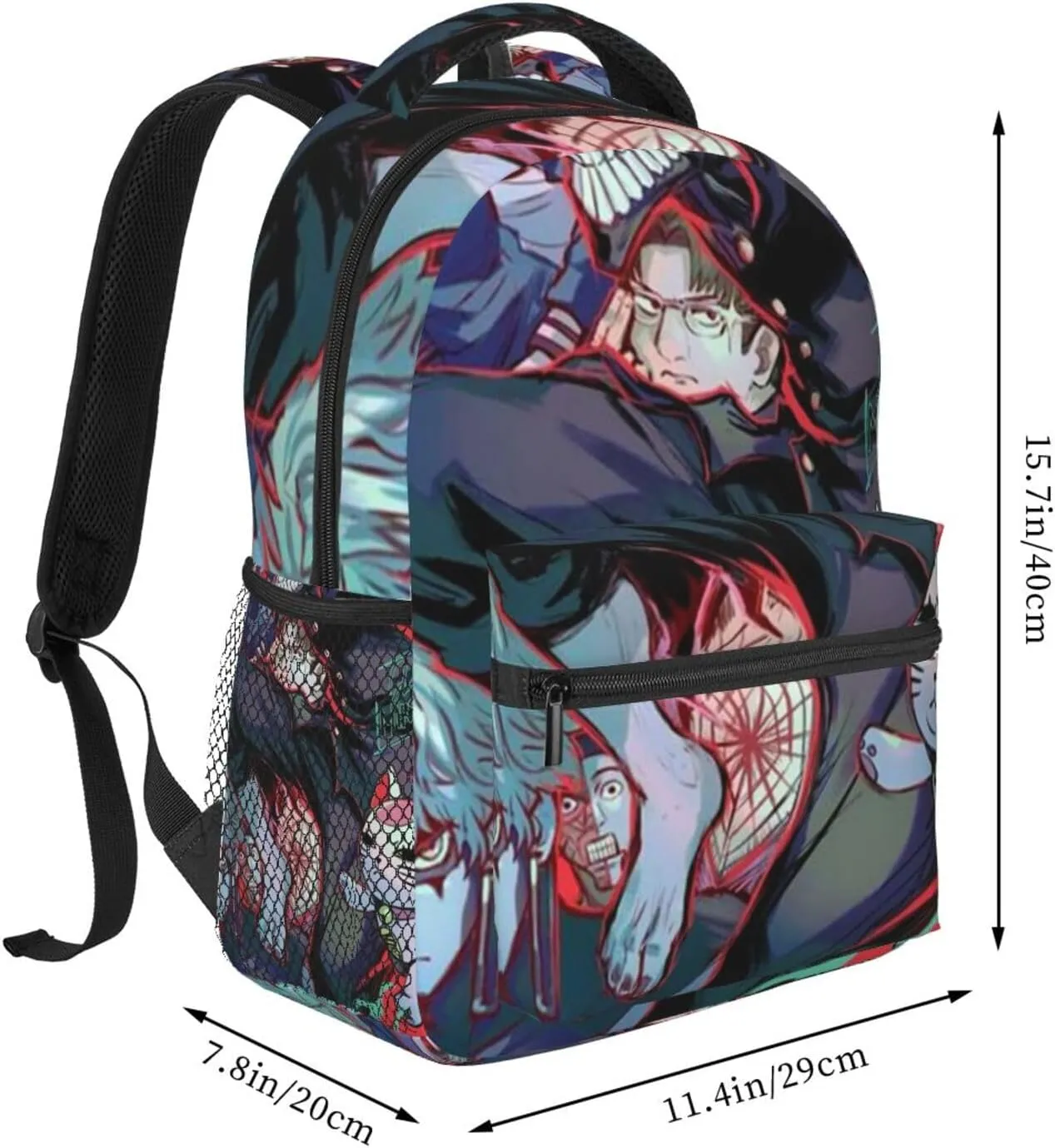 D-adan lightweight casual student backpack with adjustable shoulder straps and cushioned back for comfort Black