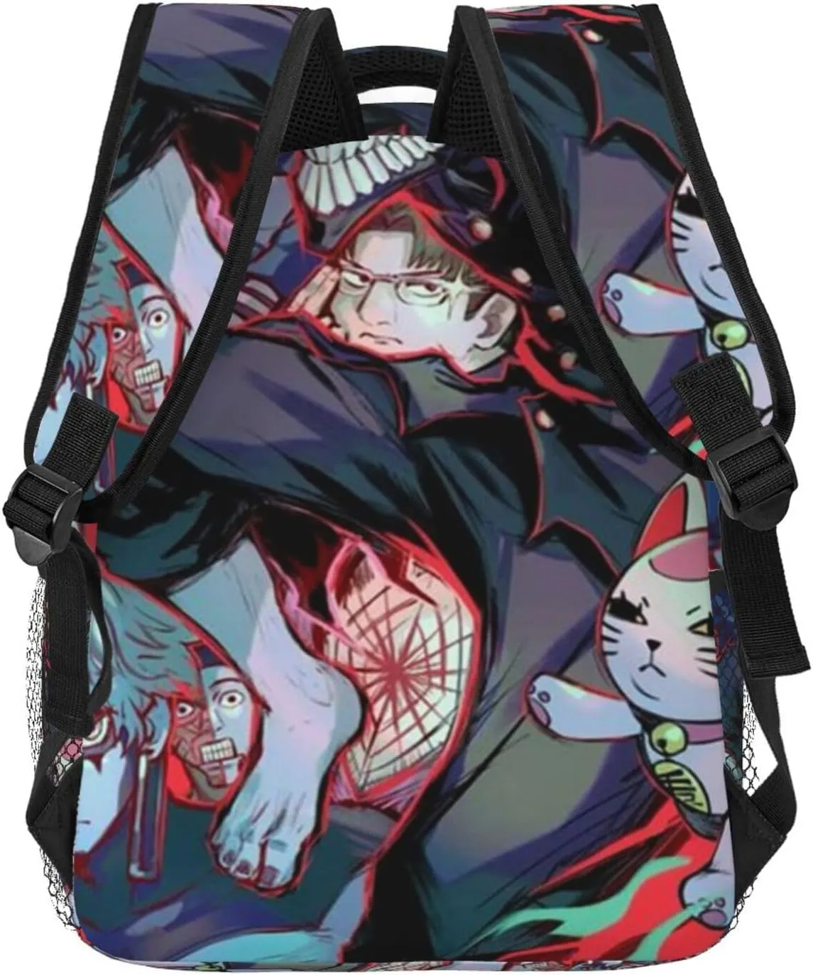 D-adan lightweight casual student backpack with adjustable shoulder straps and cushioned back for comfort Black