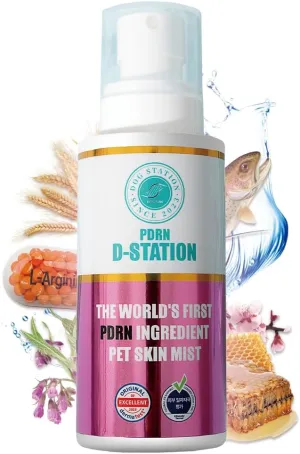 D-STATION PDRN Pet Skin Mist Spray- Anti-static, Deodorizing, Moisturizing, Itchiness Relieving, Nutrient to Skin and Coat, for dogs and cats. (5.07 oz)