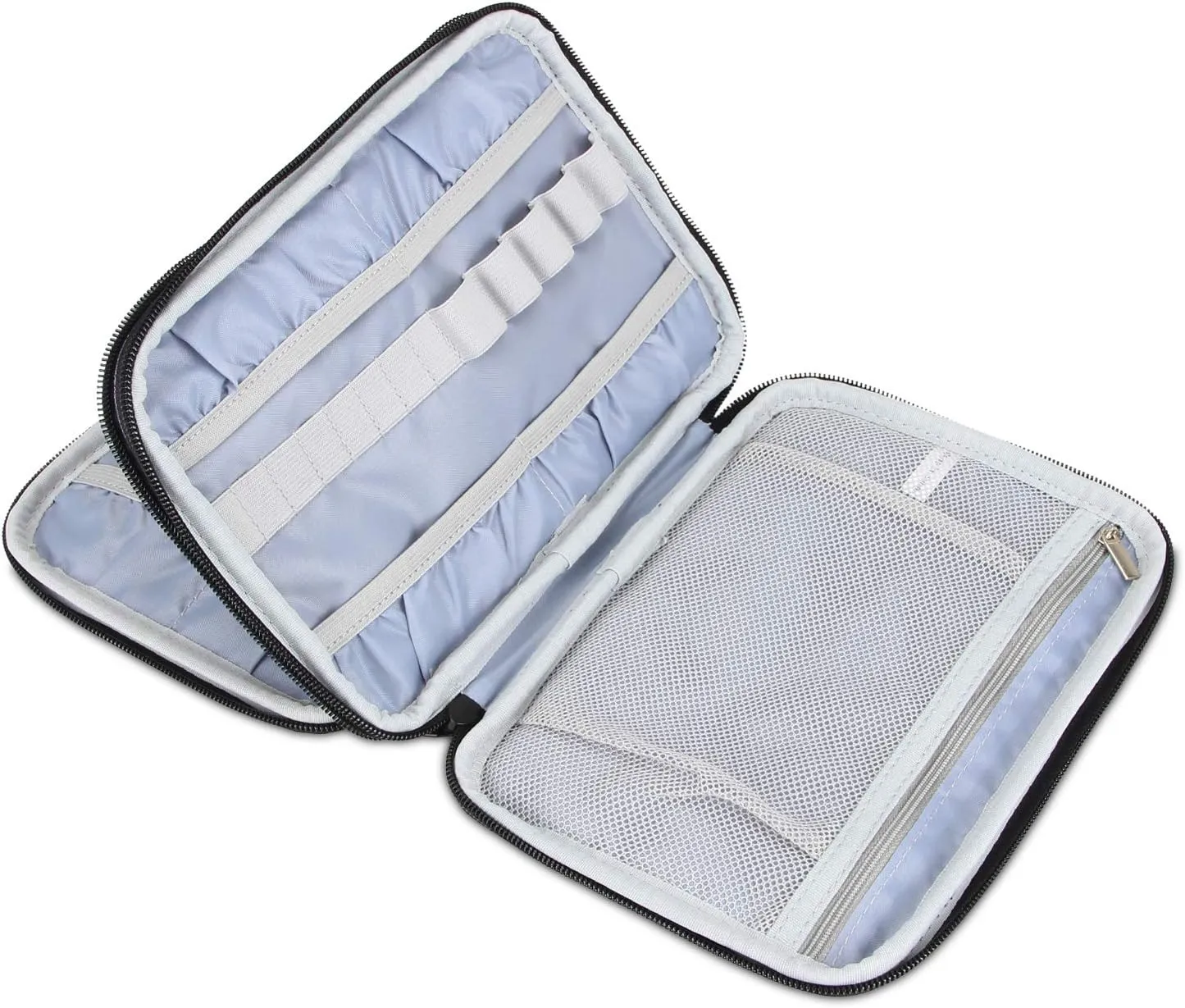 Damero Crochet Hook Case, Travel Storage Bag for Swing Crochet Hooks, Lighted Hooks, Needles(Up to 8'') and Accessories, Large, Purple (No Accessories Included)