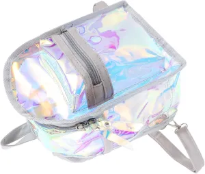 Dazzling Transparent Backpack for Creative Casual with Zipper Lightweight and Practical Storage for Outdoor Adventures Shopping and Everyday