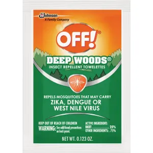 Deep Woods Off 12-Count Insect Repellent Towelettes