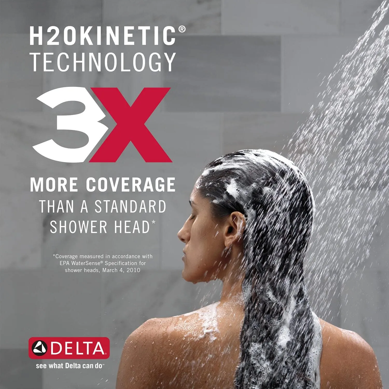 Delta FAUCET 52487-PR Universal Showering Components Showerhead, Lumicoat Chrome