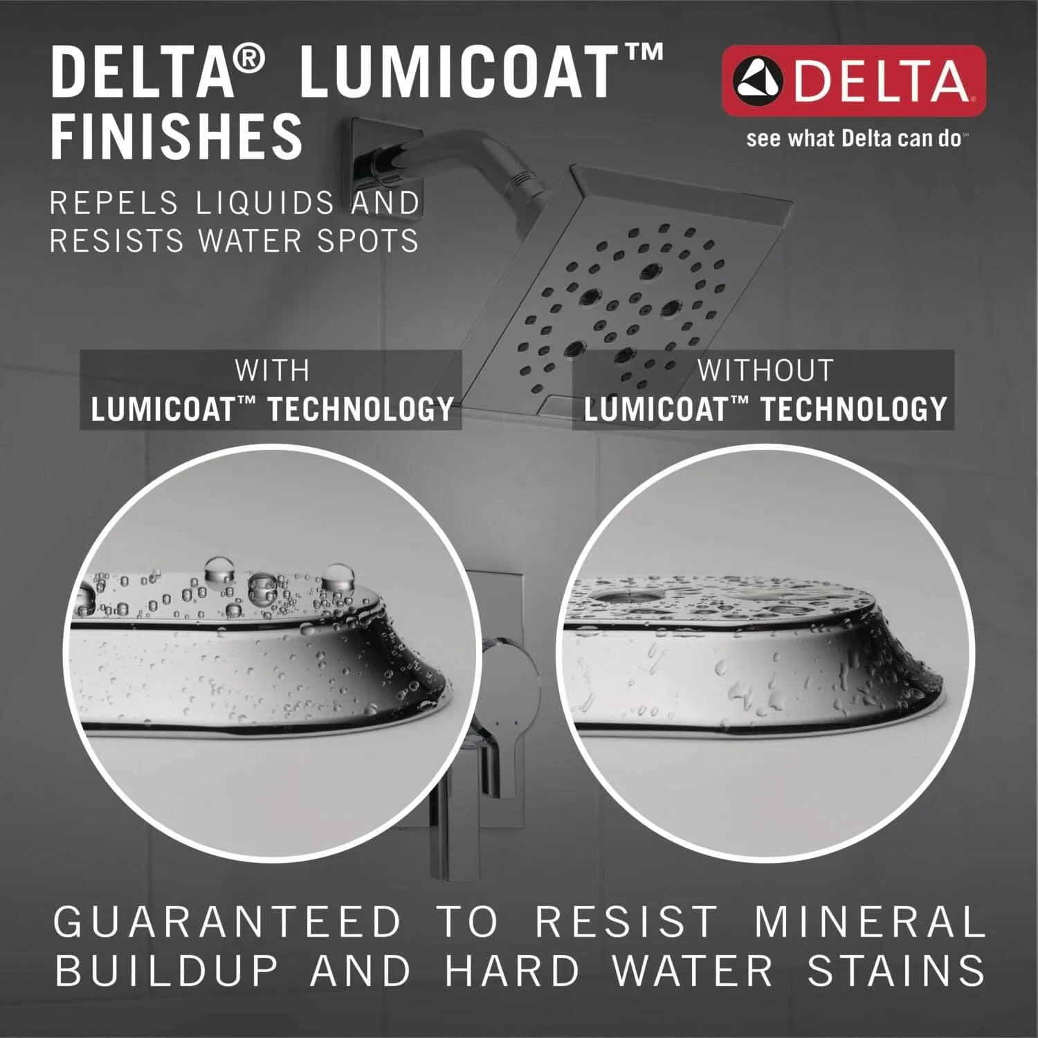 Delta FAUCET 52487-PR Universal Showering Components Showerhead, Lumicoat Chrome