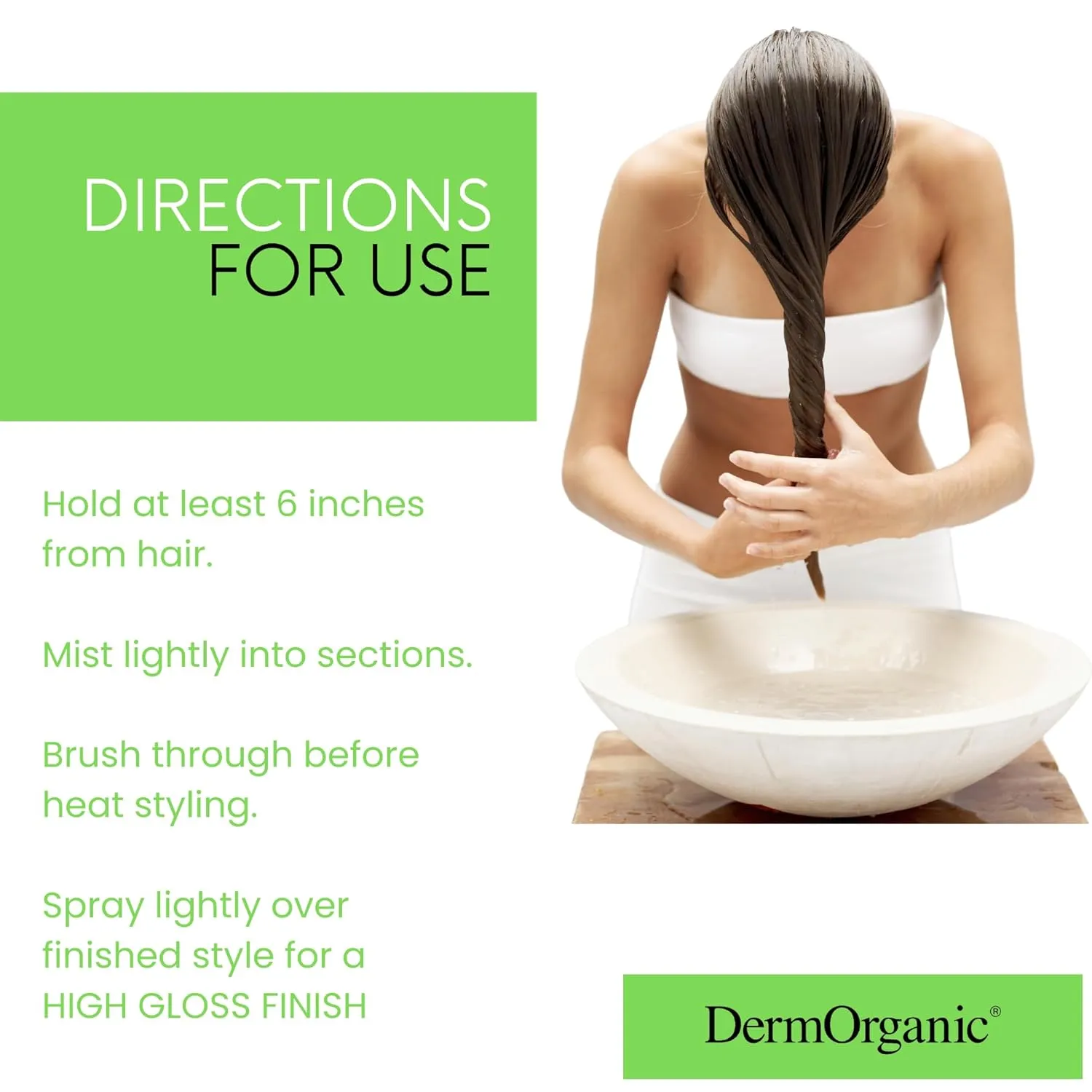 DermOrganic Shine Spray Therapy with Argan Oil – Smooths, Repairs, & Strengthens Hair, 4 fl.oz