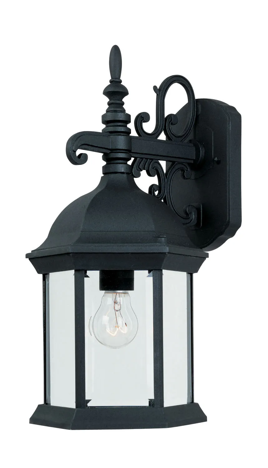 Devonshire One Light Wall Lantern in Black