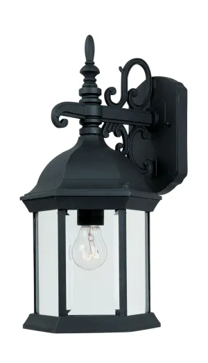 Devonshire One Light Wall Lantern in Black