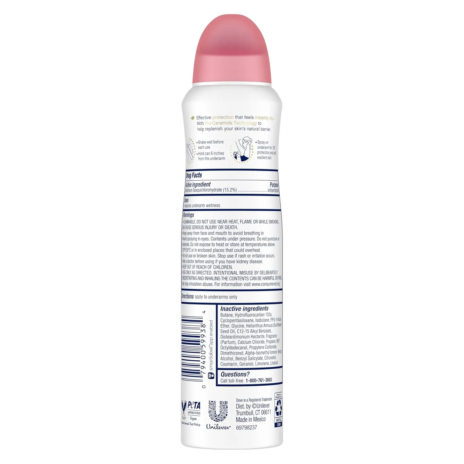 Dove Advanced Care Antiperspirant Deodorant Spray Powder Soft 3 Count to help skin barrier repair after shaving 72 hour antiperspirant deodorant for soft underarms with boosted ceramide levels 3.8 oz