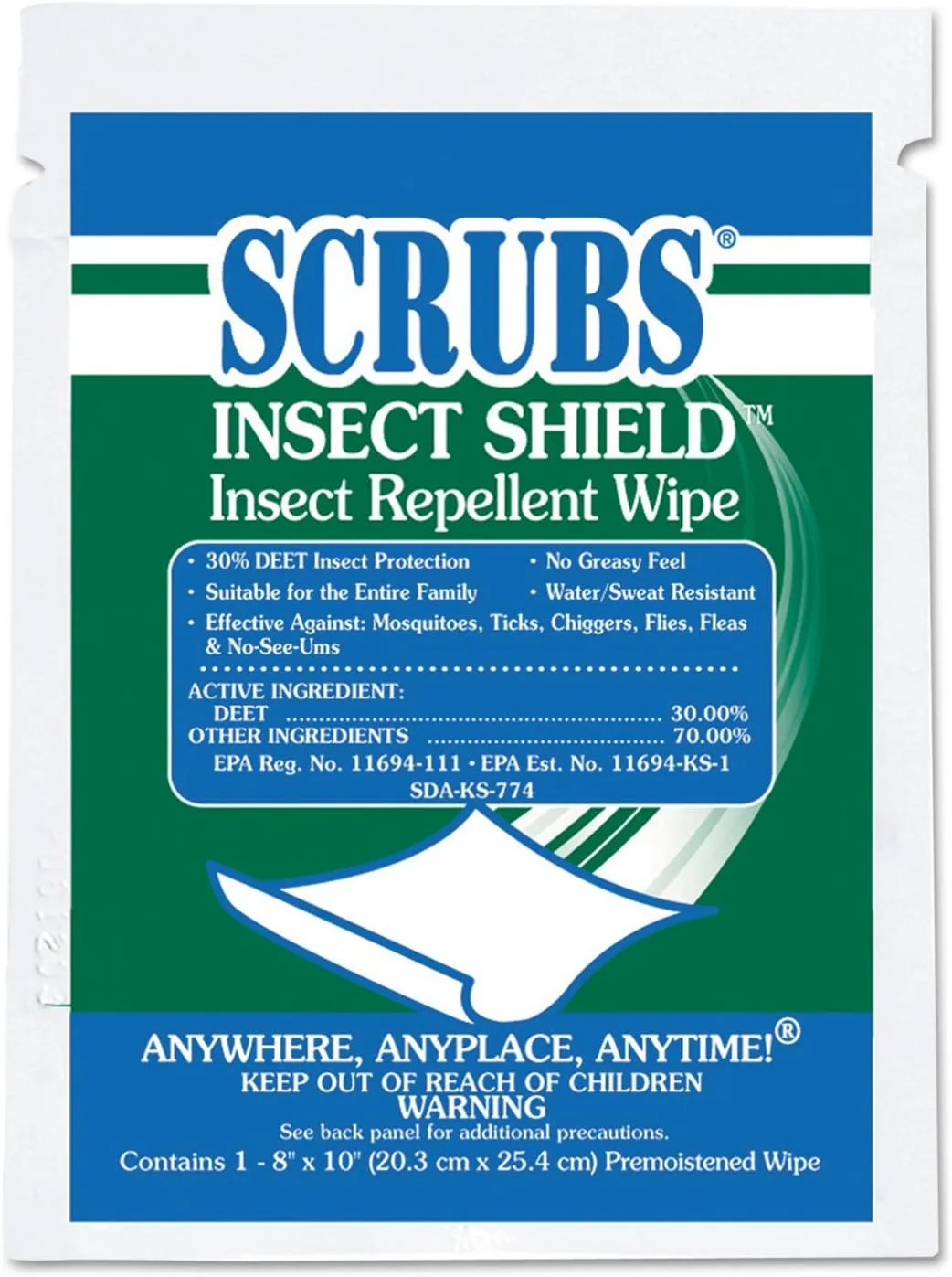DYMON-91401-INSECT SHEILD INSECT REPELLANT TOWEL 1/PACKAGE