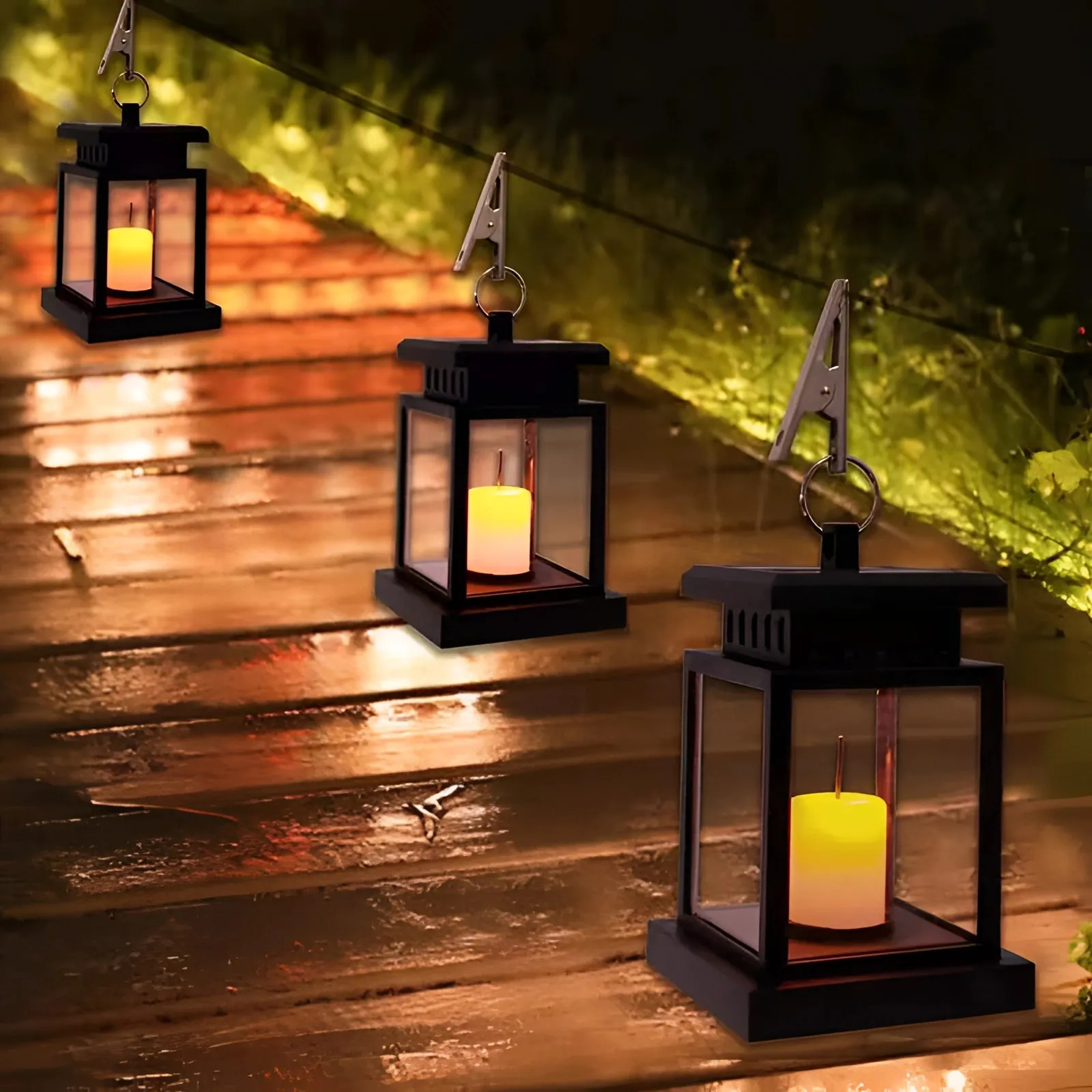 Eco-Friendly Outdoor LED Lanterns - Weather-Resistant & Decorative