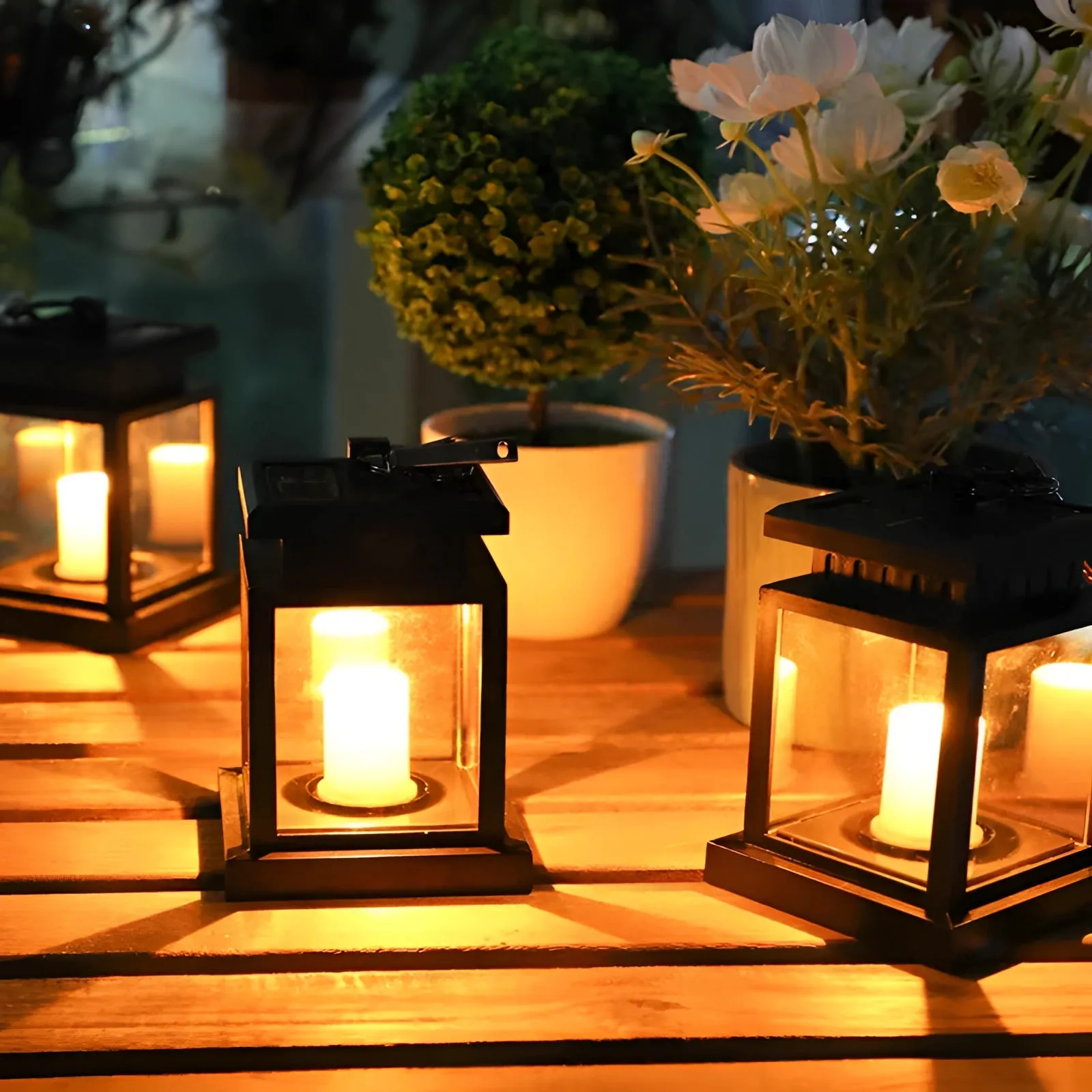 Eco-Friendly Outdoor LED Lanterns - Weather-Resistant & Decorative