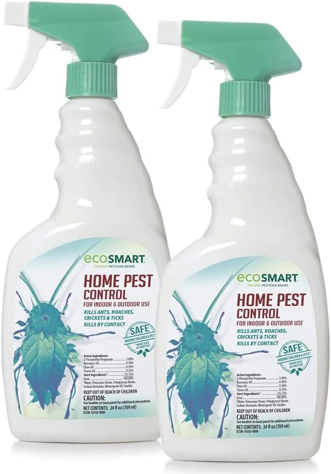 EcoSmart Natural, Plant-Based Indoor/Outdoor Home Pest Control, 24 Ounce Ready-to-Spray Bottle (Pack of 2)