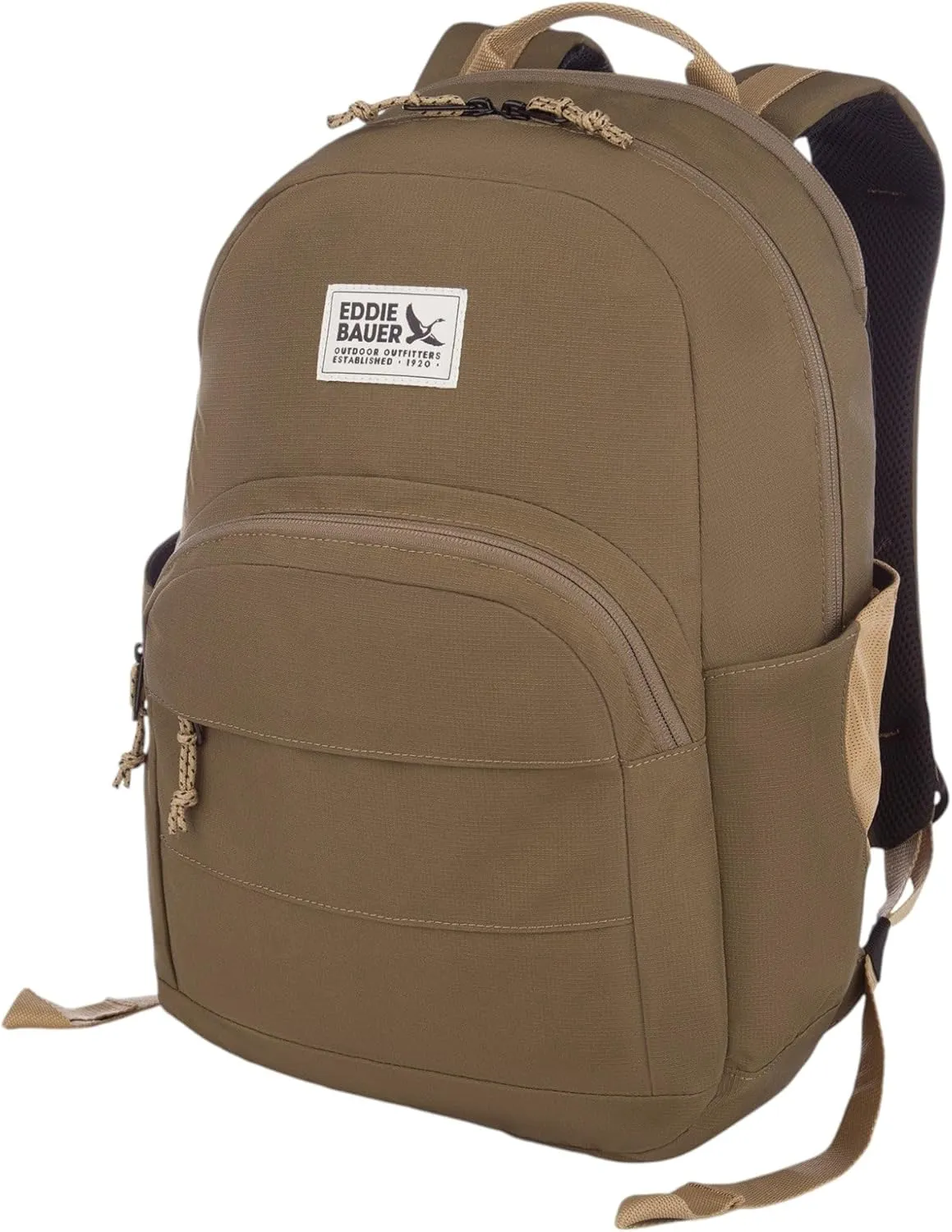 Eddie Bauer Backpack | EDC | Work | Travel | Commuter | Padded Laptop Sleeve | Bottle Pockets | Lightweight | Durable, Campus-Adler Green, 26L