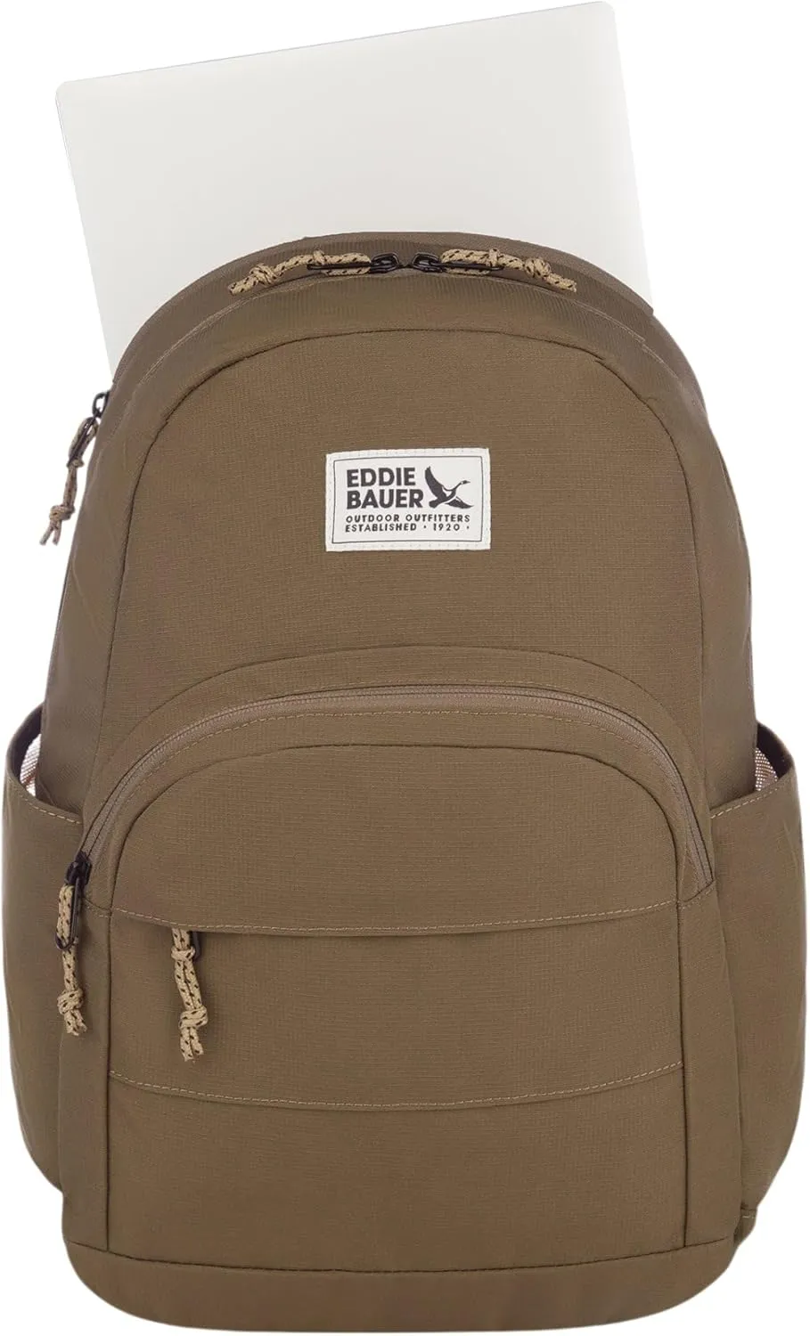 Eddie Bauer Backpack | EDC | Work | Travel | Commuter | Padded Laptop Sleeve | Bottle Pockets | Lightweight | Durable, Campus-Adler Green, 26L