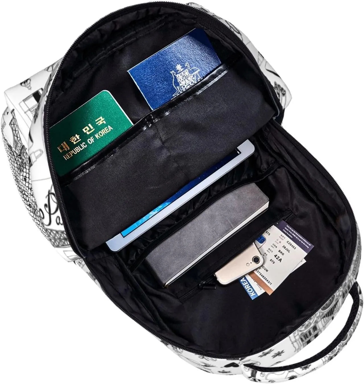 Eiffel Tower Paris Backpack Laptop Backpack Sports Travel Shoulder bag Light casual backpack