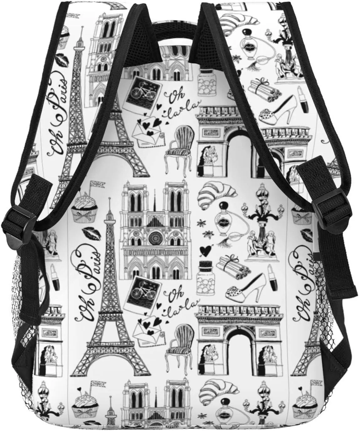 Eiffel Tower Paris Backpack Laptop Backpack Sports Travel Shoulder bag Light casual backpack