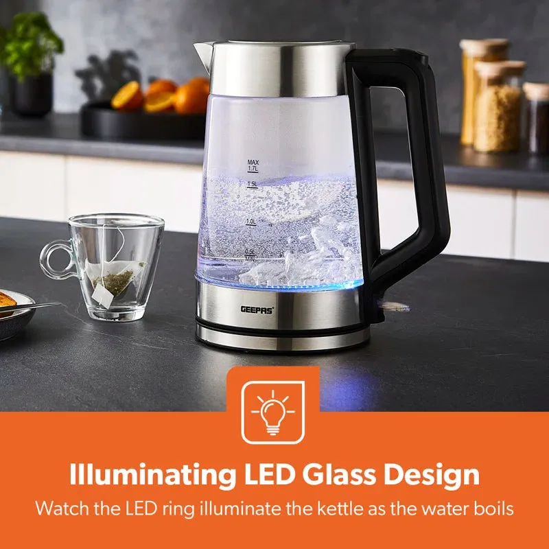 Electric Glass Kettle – Fast Boil 3000W Power