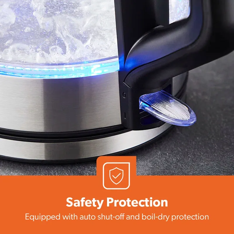 Electric Glass Kettle – Fast Boil 3000W Power