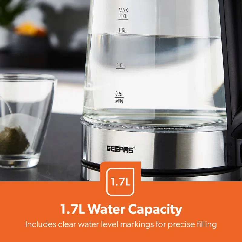 Electric Glass Kettle – Fast Boil 3000W Power