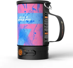 Electric Kettle, Multi-Functional Portable Travel Water Boiler Cooker, 16 oz Electric Kettle for Coffee, Cooking, Popcorn Maker, Camping RV Essentials (Joulle Kettle Pot Blossom)