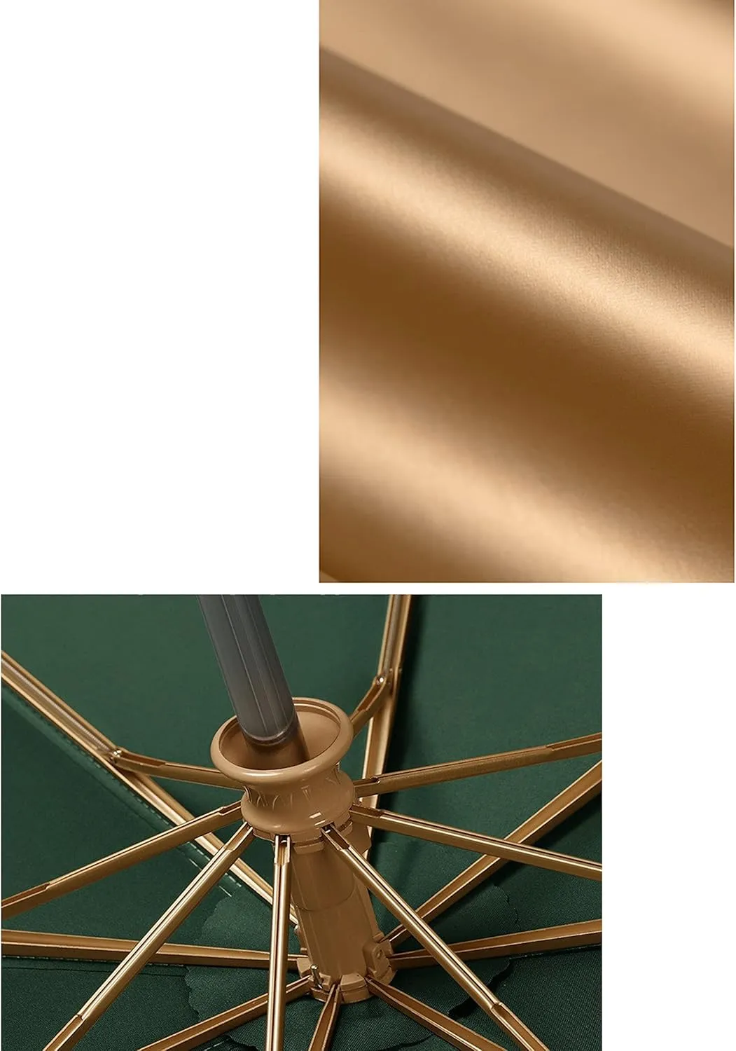 erised's bifrost Light Small Compact Travel Automatic Golden Folding Umbrella 8 Ribs,Auto Open Close Button,Portable,Ergonomic Handle,99 UV Protection,Rain Sun,Backpack,Women Men