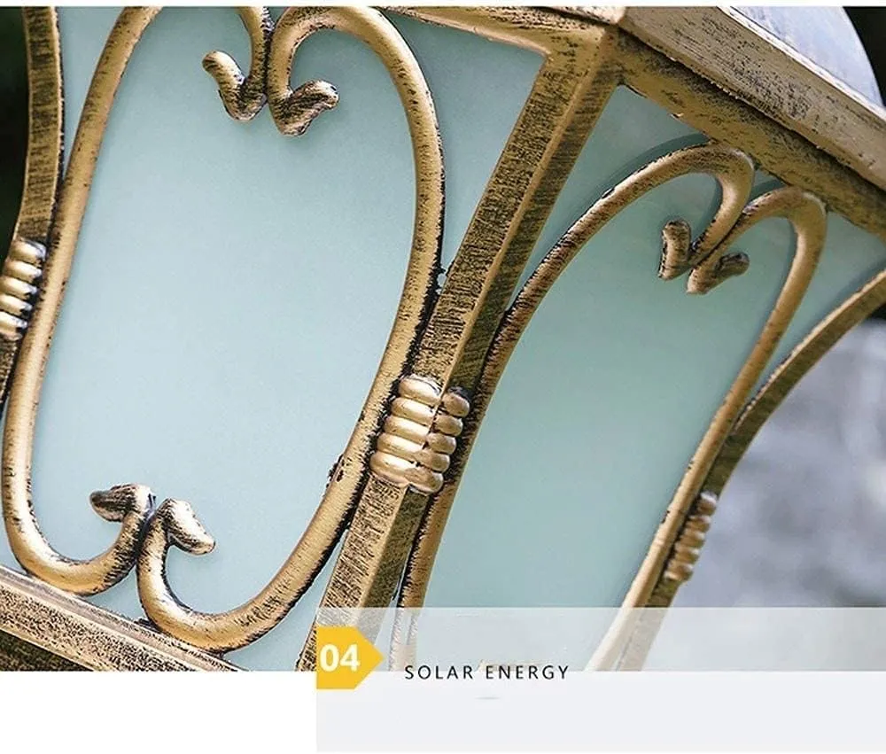European Garden Villa Stigma lamp, Lawn Wall Outdoor Stigma lamp, Door Post Waterproof Stigma lamp, Garden E27 die-cast Aluminum Frosted Glass Pole Lantern Street lamp Garden lamp