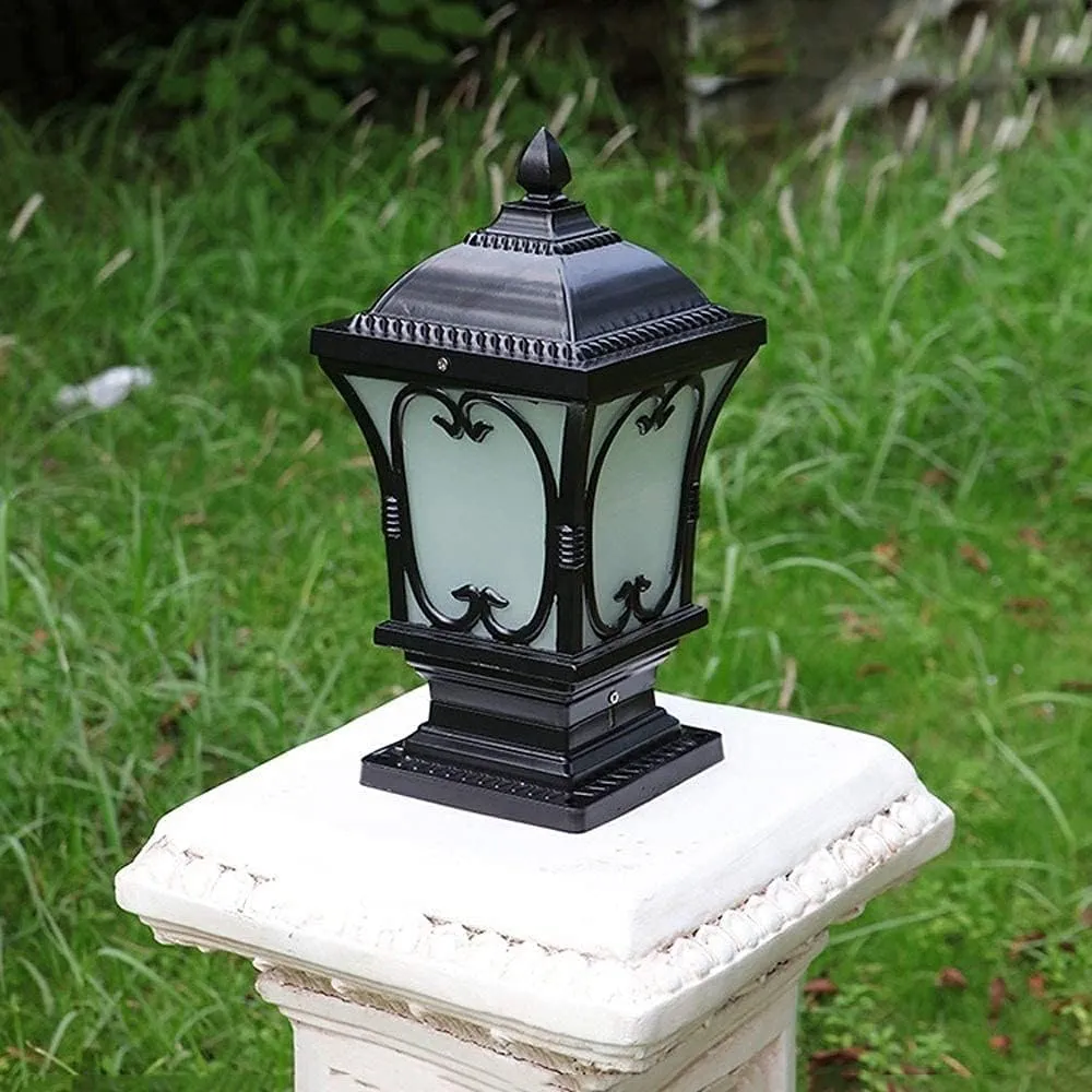 European Garden Villa Stigma lamp, Lawn Wall Outdoor Stigma lamp, Door Post Waterproof Stigma lamp, Garden E27 die-cast Aluminum Frosted Glass Pole Lantern Street lamp Garden lamp