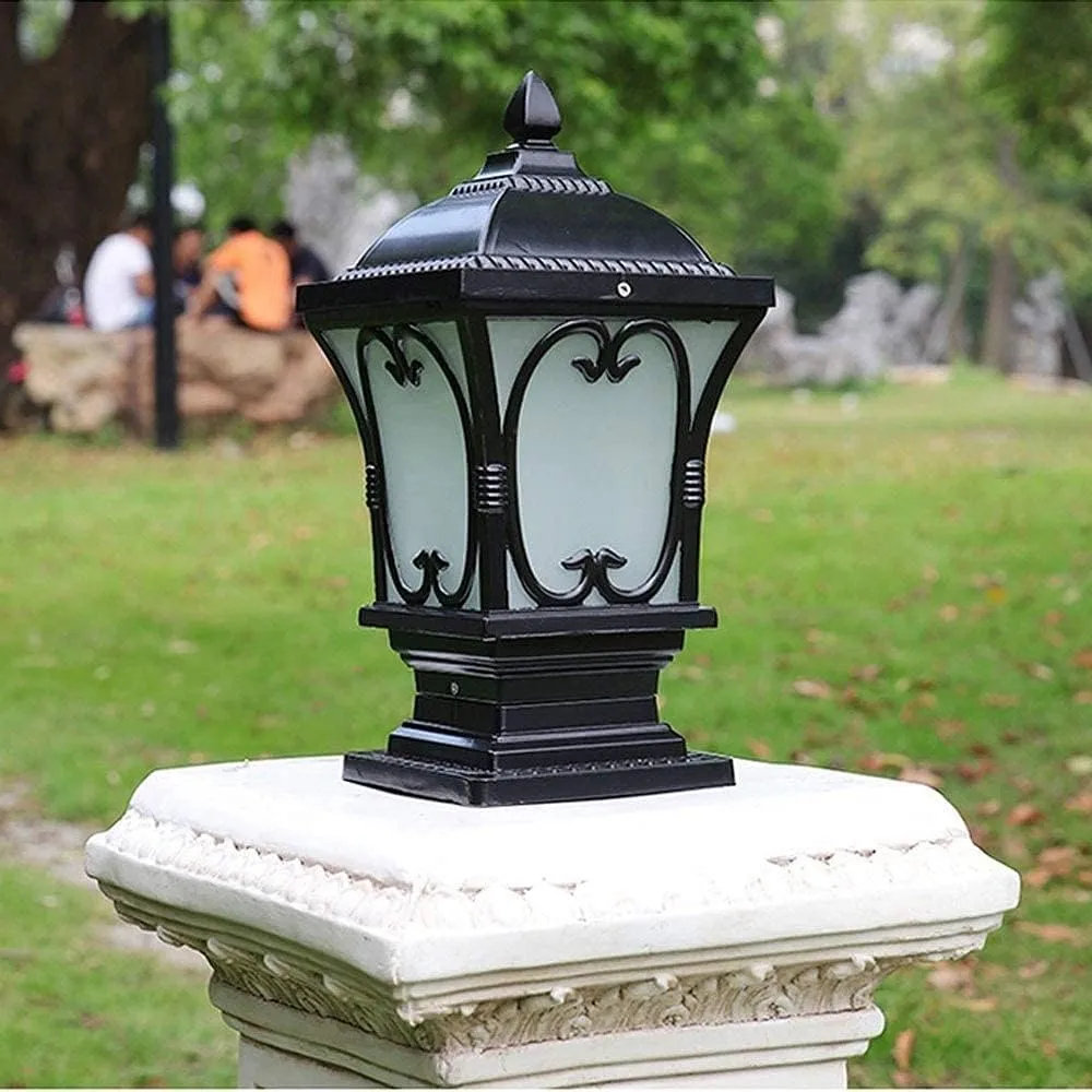 European Garden Villa Stigma lamp, Lawn Wall Outdoor Stigma lamp, Door Post Waterproof Stigma lamp, Garden E27 die-cast Aluminum Frosted Glass Pole Lantern Street lamp Garden lamp