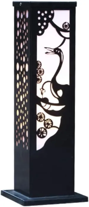 European Pastoral Vintage Lawn Lamp Square Iron Metal LED Grass Lamp Waterproof Outdoor Garden Landscape Column Lamp E27 Edison Pathway Walkway Post Bollard Light Pillar Lantern Stadium