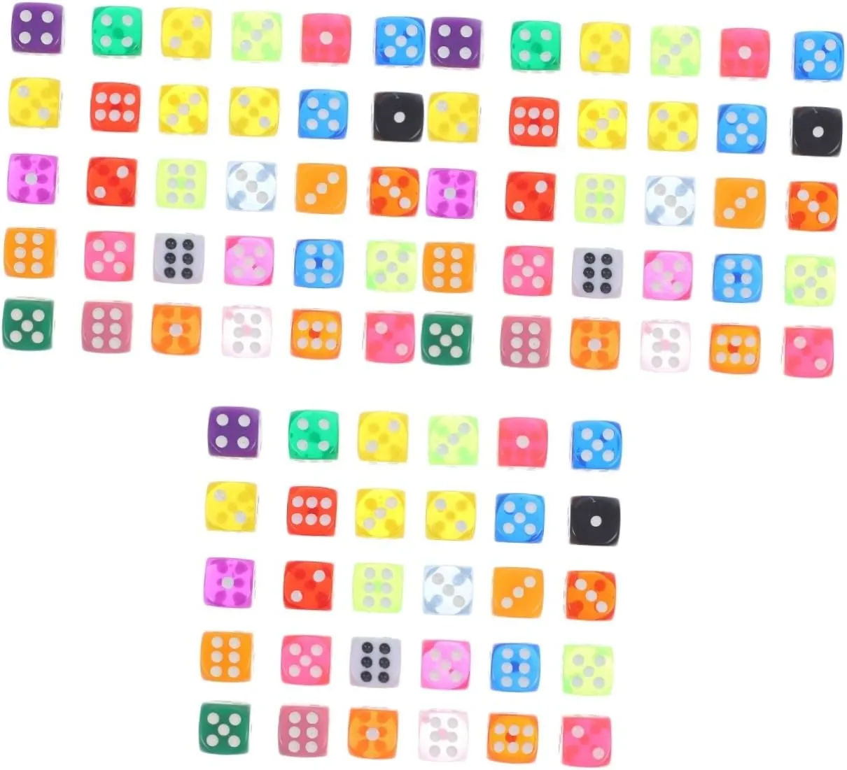 FAVOMOTO 3sets Large Number Dice Game Resin Dice Set Board Game Props Toy Number Dices 30pcs*3